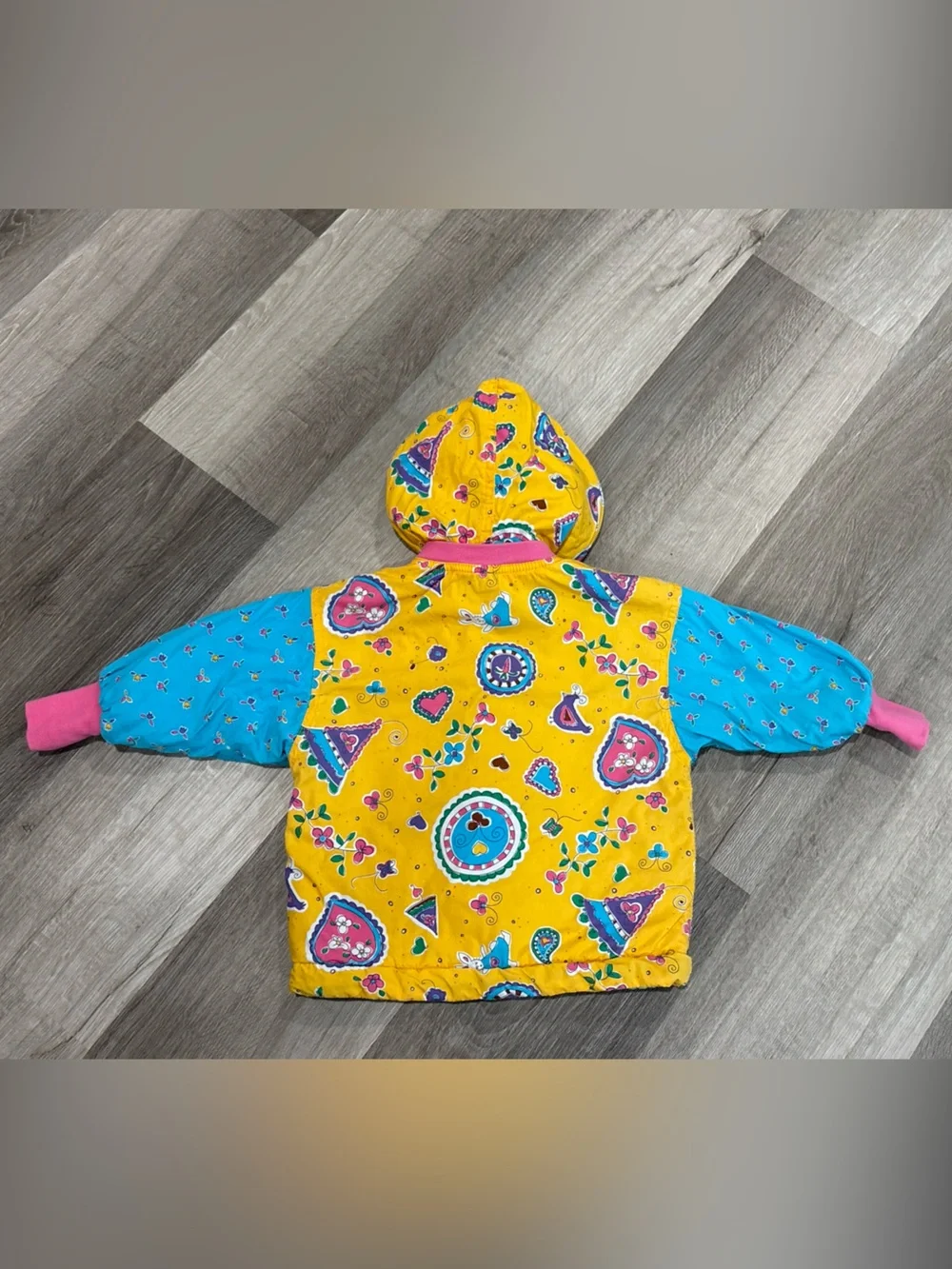 VTG 90’s Gymboree Girls/Toddler X-Small Goldilocks Jacket Zip up/Toggle-Rainbow